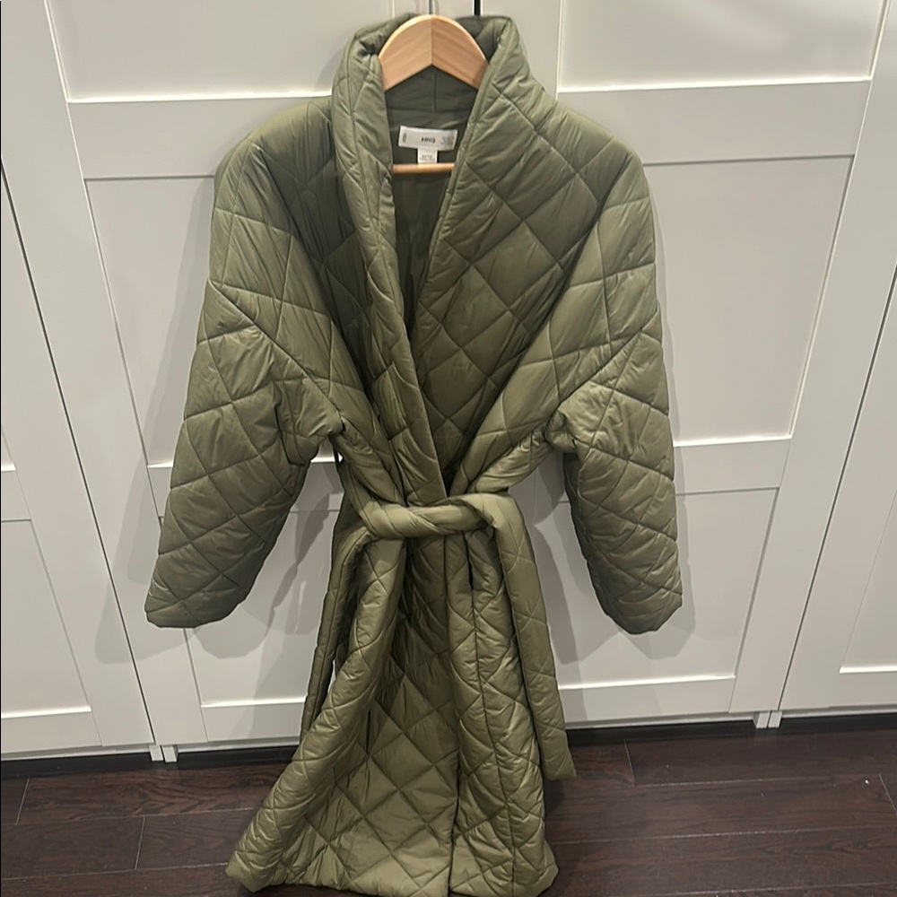 Olive Quilted Women's Coat
